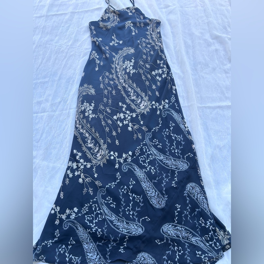 All that Jazz Navy and Cream Paisley Dress